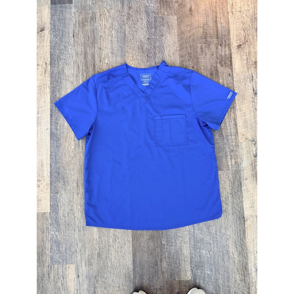 Cherokee Workwear Revolution V-Neck Scrub Top Royal Blue WW625 Mens Large